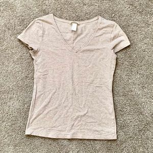 Perfect nude v neck cotton t shirt short sleeve